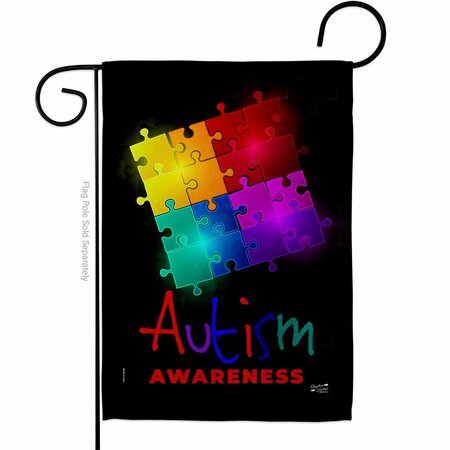 PATIO TRASERO Autism Puzzle Support Awareness 13 x 18.5 in. Double-Sided Decorative Vertical Garden Flags for PA3903863